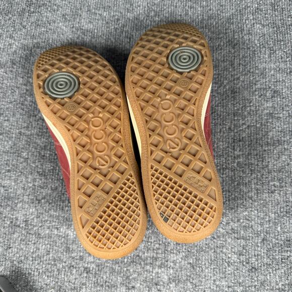 New Ecco Womens EU 40 US 9 Chase Leather Sneakers Brown Lace Up Comfort Flats - Picture 9 of 9